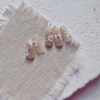 Hello Claws | Pink Flower Diamond Nail Deco Sticker
