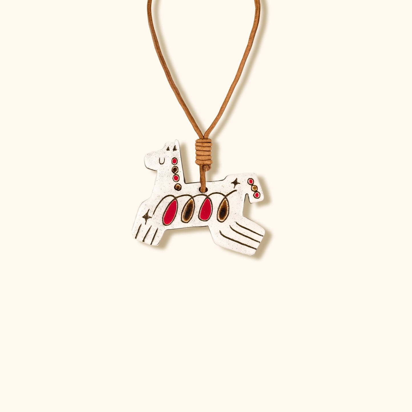 Her Market | Infinity Love Pattern Symbolic Ceramic Horse Charm