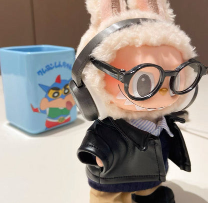 Labubu Biker Leather Shirt Set(Handmade Design)