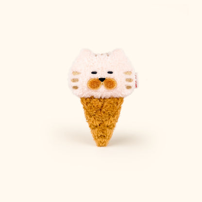 Daily White | Bellin Kitty Ice Cream Cone Plush Charm