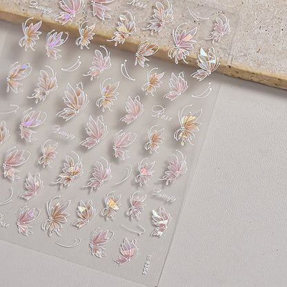 Hello Claws | Pink Flower 5D Nail Deco Sticker