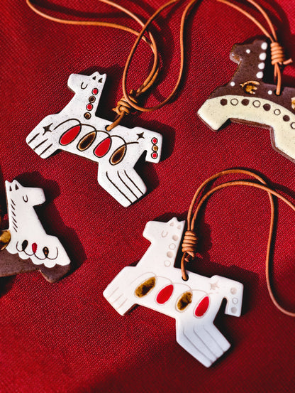 Her Market | Infinity Love Pattern Brown Symbolic Ceramic Horse Charm