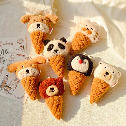 Daily White | White Ice Cream Cone Plush Charm