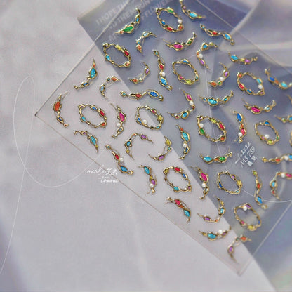 Hello Claws | Gemstone Necklace Nail Deco Sticker