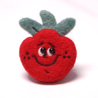 NINIGOGO | Strawberry Needle Felted Brooch