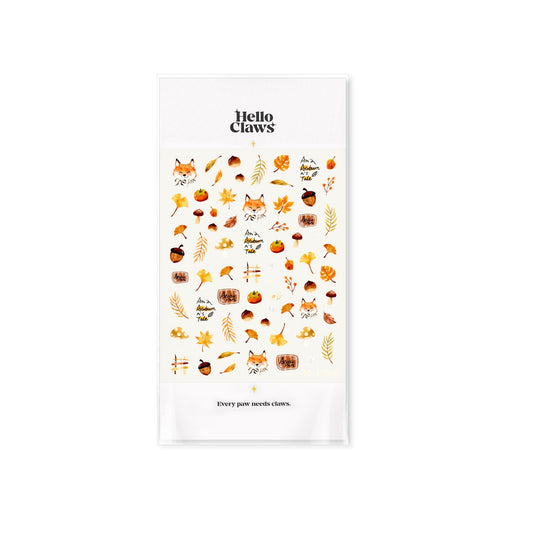 Hello Claws | Autumn Fox Nail Deco Sticker