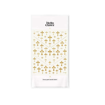 Hello Claws | Gold Cross Nail Deco Sticker