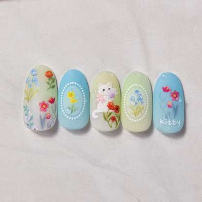 Hello Claws | Kitty Garden Nail Deco Sticker