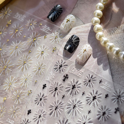 Hello Claws | Holy Light Gold Nail Deco Sticker