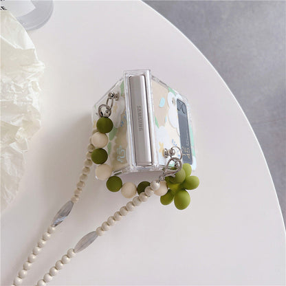White Flower Samsung Galaxy Z Flip Phone Case