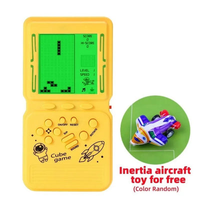 New Brick Game Console | Large Screen Nostalgic Puzzle Game, 23 Built-in Block Games, Adjustable Speed & Difficulty, Battery Powered (2 AA)