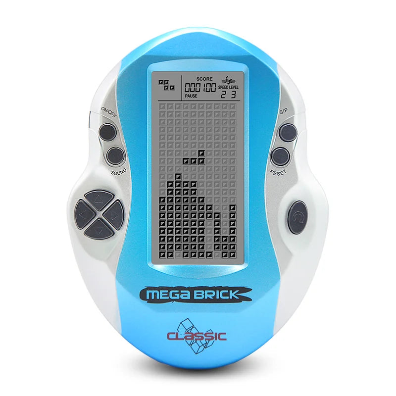 New Brick Game Console | Large Screen Nostalgic Puzzle Game, 23 Built-in Block Games, Adjustable Speed & Difficulty, Battery Powered (2 AA)