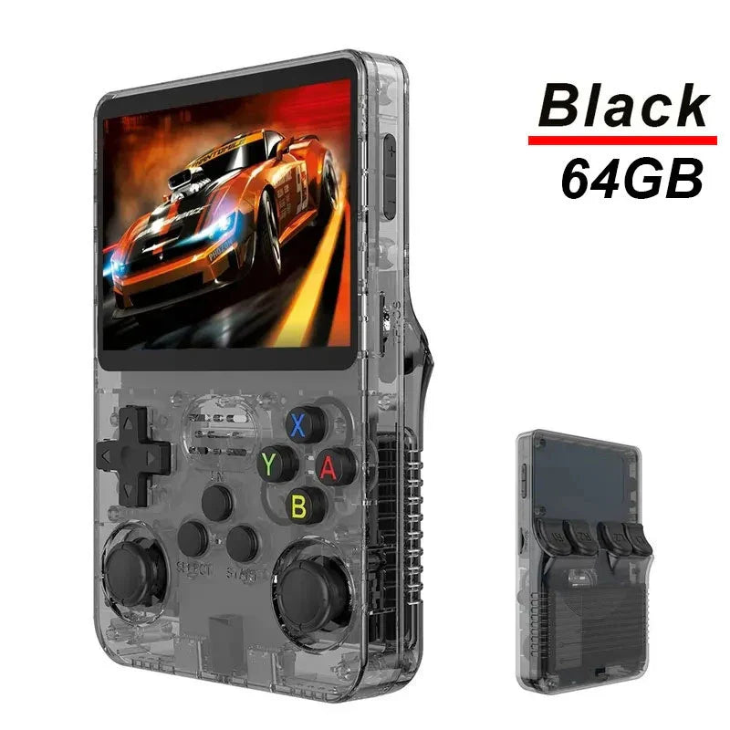 R36S Retro Handheld Game Console | ARKOS System 3.5" IPS Screen 128G Built-in Games Portable Pocket Video Player Gift for Boys