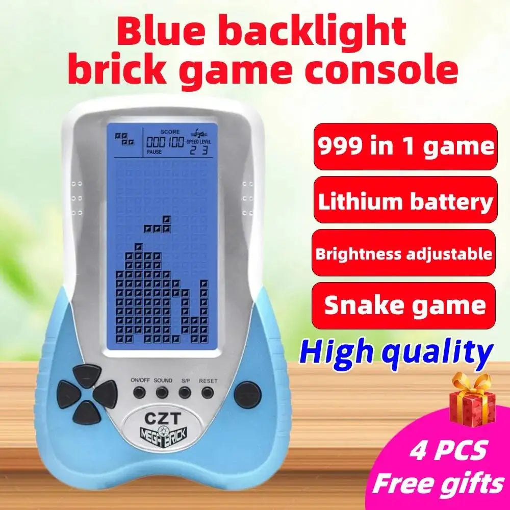 New Brick Game Console | Large Screen Nostalgic Puzzle Game, 23 Built-in Block Games, Adjustable Speed & Difficulty, Battery Powered (2 AA)