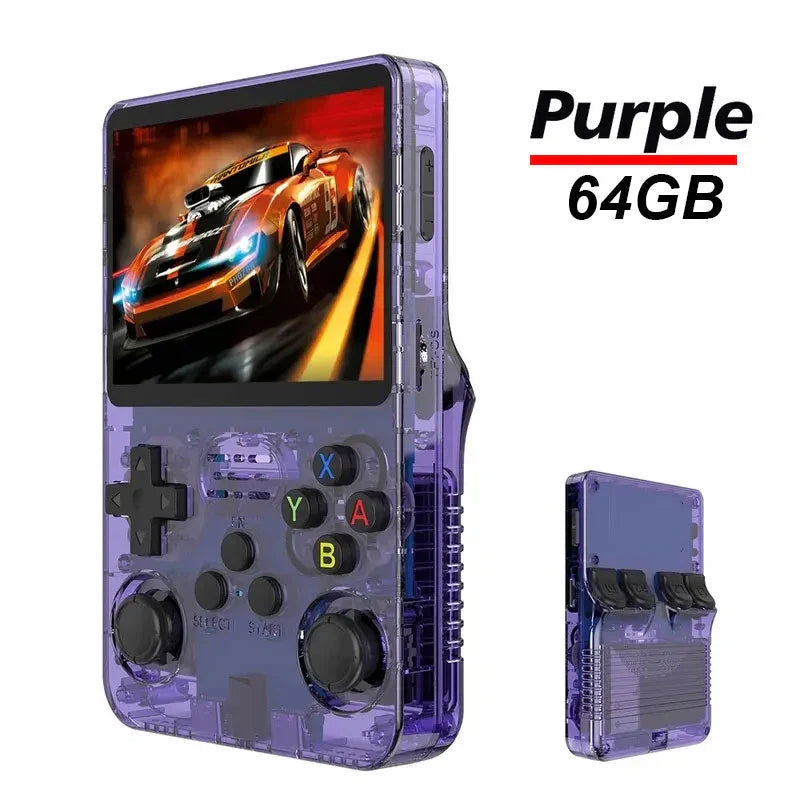 R36S Retro Handheld Game Console | ARKOS System 3.5" IPS Screen 128G Built-in Games Portable Pocket Video Player Gift for Boys
