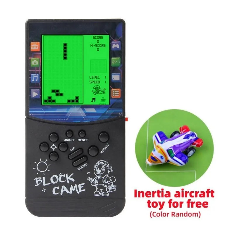 New Brick Game Console | Large Screen Nostalgic Puzzle Game, 23 Built-in Block Games, Adjustable Speed & Difficulty, Battery Powered (2 AA)