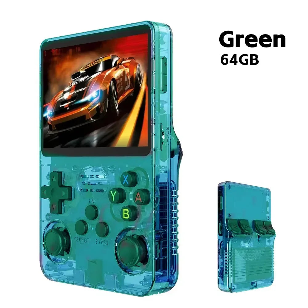 R36S Retro Handheld Game Console | ARKOS System 3.5" IPS Screen 128G Built-in Games Portable Pocket Video Player Gift for Boys