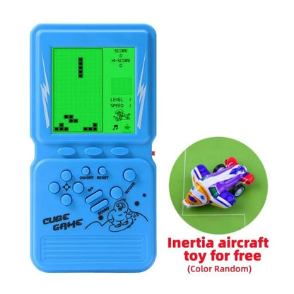 New Brick Game Console | Large Screen Nostalgic Puzzle Game, 23 Built-in Block Games, Adjustable Speed & Difficulty, Battery Powered (2 AA)