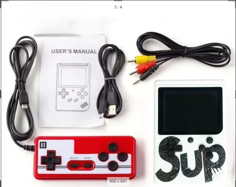 Retro Mini Handheld Game Console - 400 Classic Games, Rechargeable, TV Output & 2-Player Mode, Fun Gaming Toy for Kids & Adults