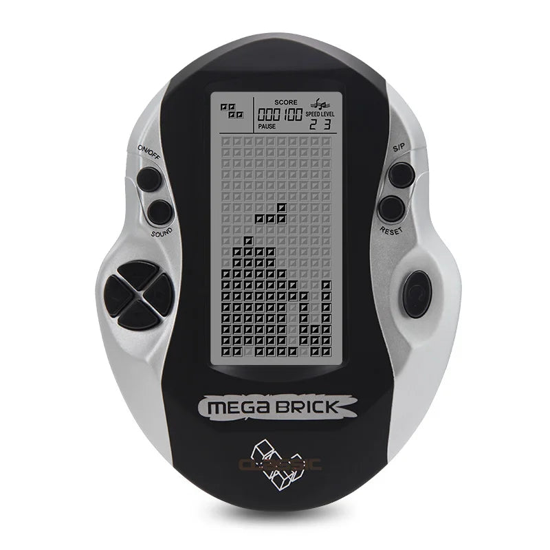 New Brick Game Console | Large Screen Nostalgic Puzzle Game, 23 Built-in Block Games, Adjustable Speed & Difficulty, Battery Powered (2 AA)