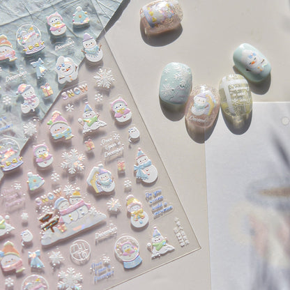 Hello Claws | Snowman And Candy House Nail Deco Sticker