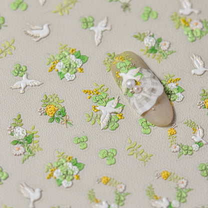Hello Claws | Spring Flower And Bird Nail Deco Sticker