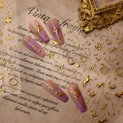 Hello Claws | Gold Pony Nail Deco Sticker
