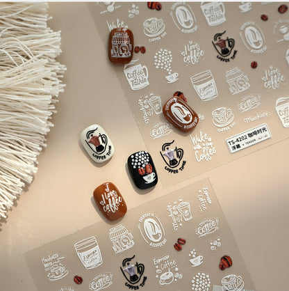 Hello Claws | Coffee Time Nail Deco Sticker