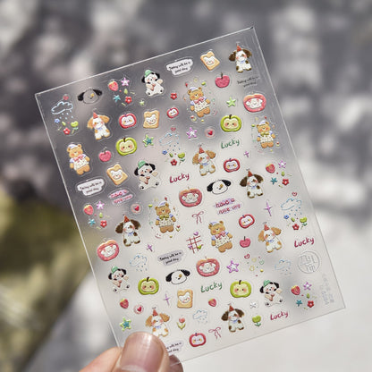 Hello Claws | Apple And Puppy Nail Deco Sticker