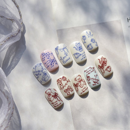 Hello Claws | Bear Cartoon Nail Deco Sticker