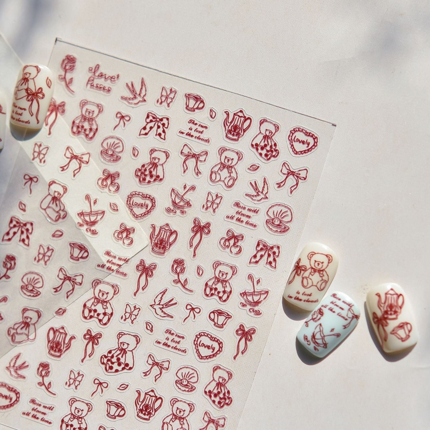 Hello Claws | Bear Cartoon Nail Deco Sticker