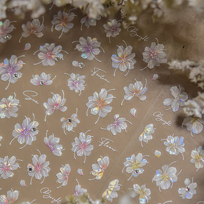 Hello Claws | Crystal Flower Diamond Nail Deco Sticker