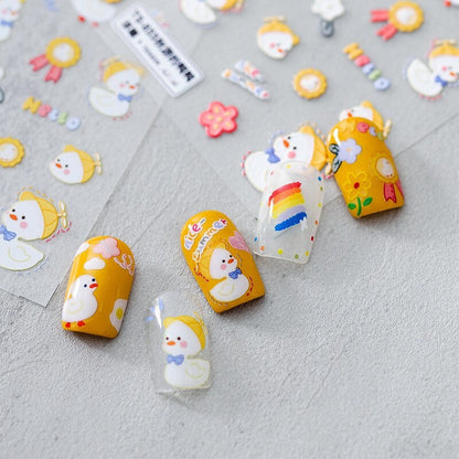 Hello Claws | Kawaii Duck Nail Deco Sticker