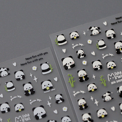 Hello Claws | Little Panda 5D Embossed Pattern Design Nail Deco Sticker