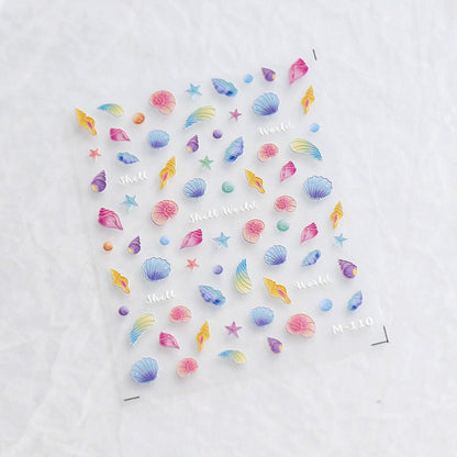Hello Claws | Shell Pearl 5D Embossed Pattern Design Nail Deco Sticker