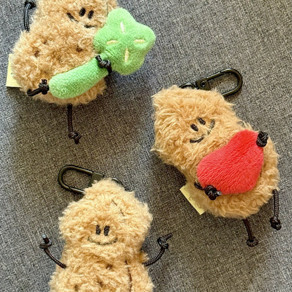 Fickle Plan | Tiger Peanut And Red Heart Bag Charm