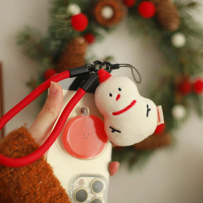 Daily White | Mini Snowman Plush Charm
