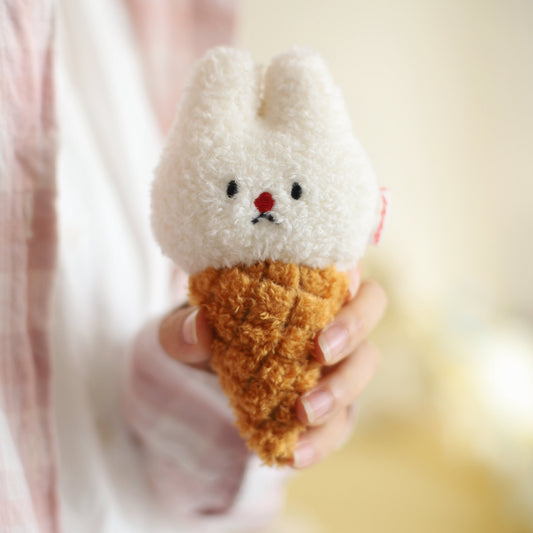 Daily White | Bunny Ice Cream Cone Plush Charm