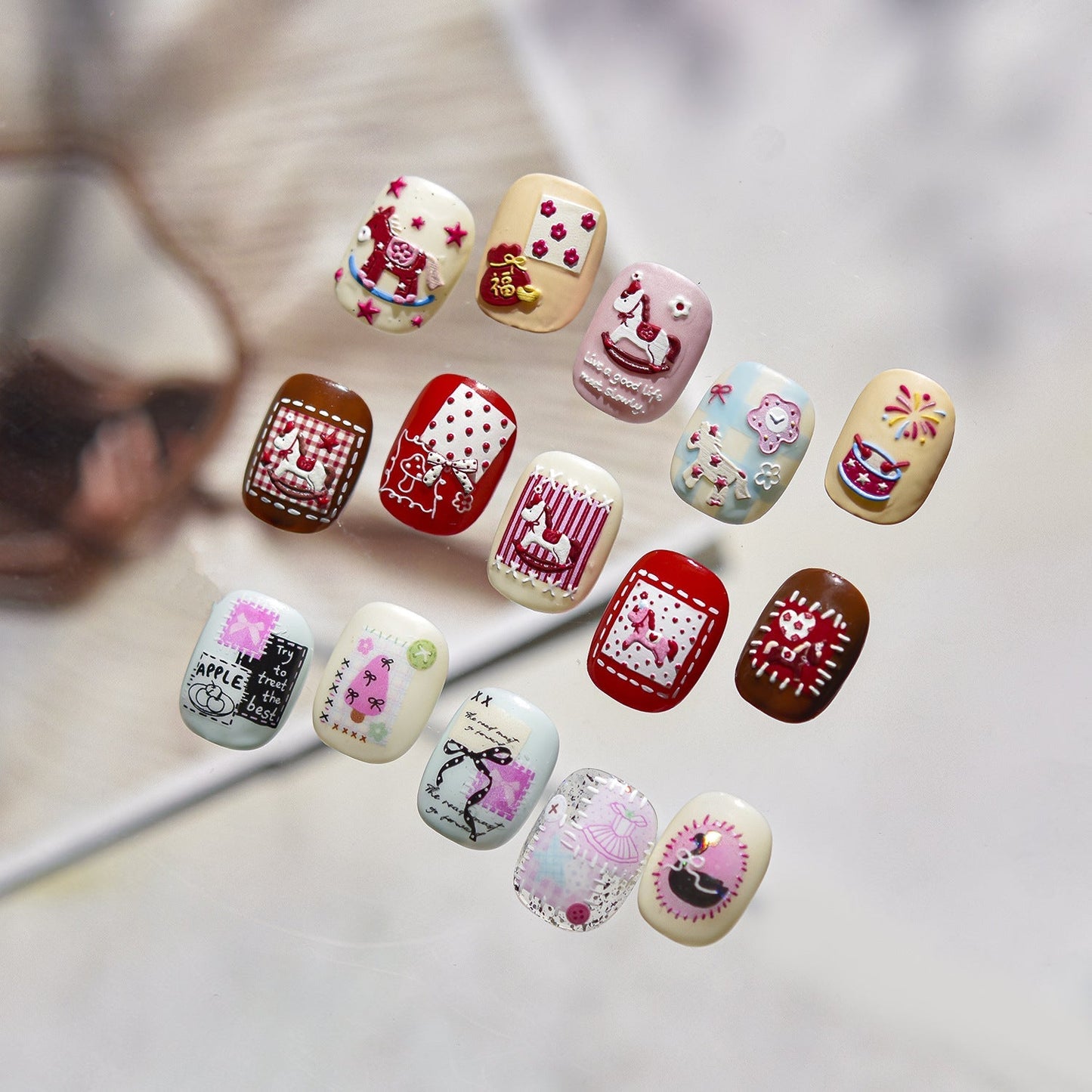 Hello Claws | Red Pony Nail Deco Sticker