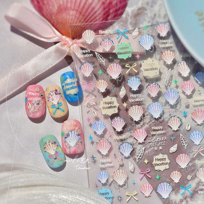 Hello Claws | Colourful Shell Nail Deco Sticker