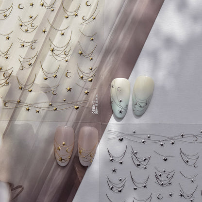 Hello Claws | Star Necklace Nail Deco Sticker
