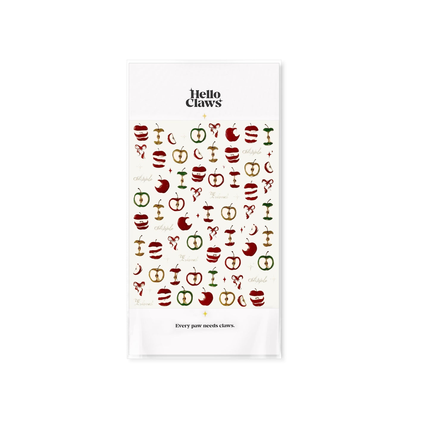 Hello Claws | Apple Bowknot Nail Deco Sticker
