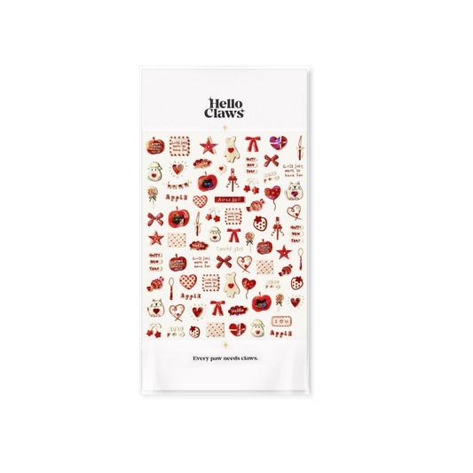 Hello Claws | Red Graffiti Nail Deco Sticker