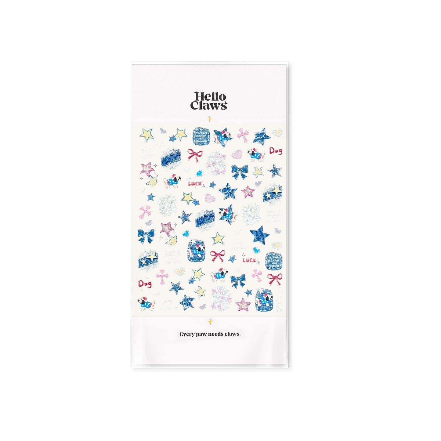 Hello Claws | Jeans Puppy Nail Deco Sticker
