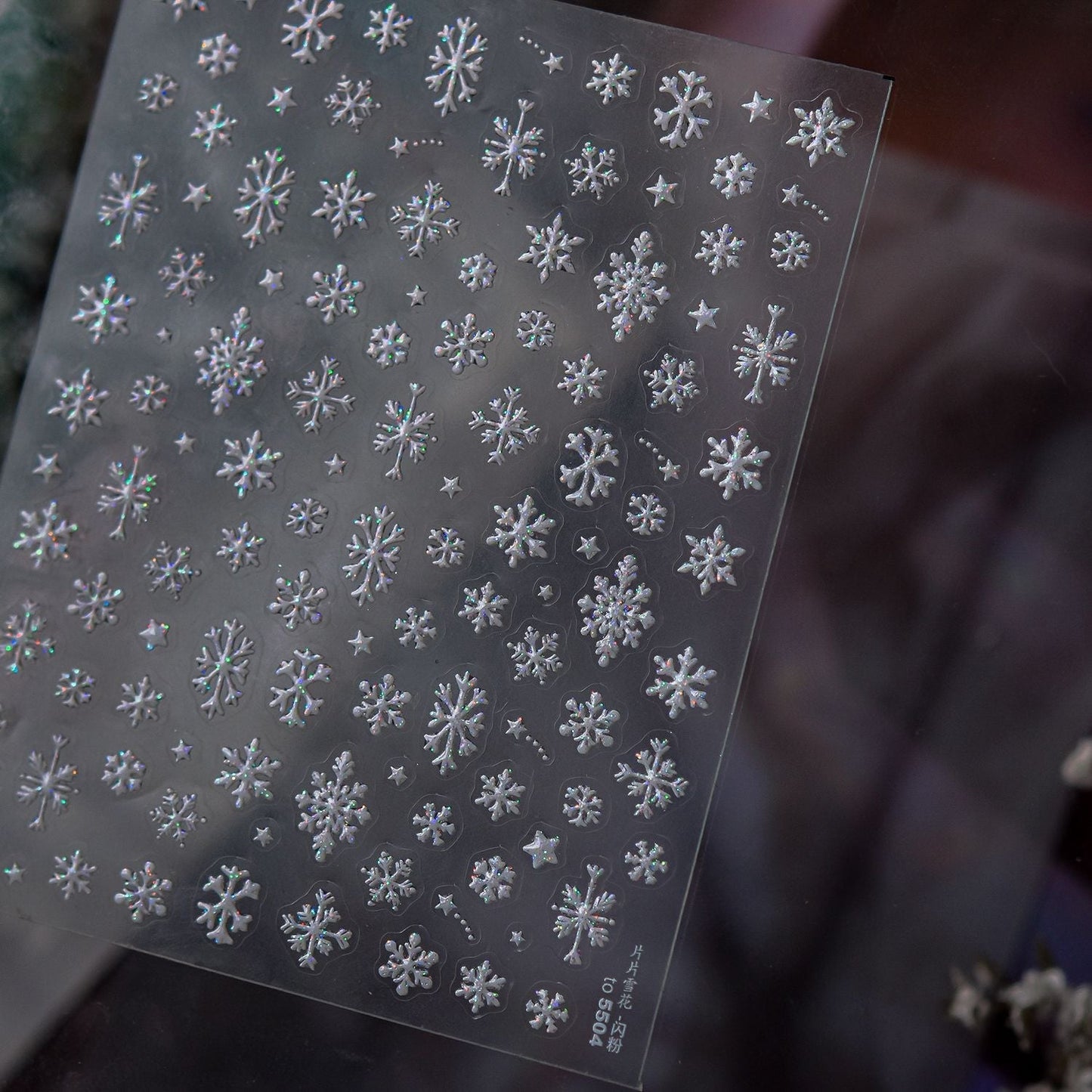 Hello Claws | Winter Snow Shimmer Powder Nail Deco Sticker